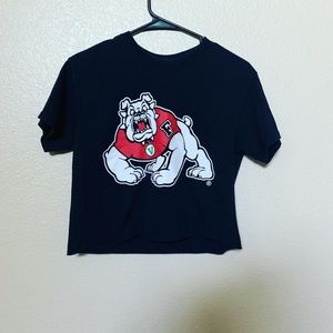 Fresno state bull dog crop top